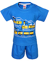 Fun - Train Print T Shirt With Shorts Set
