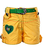 SAPS -  Yellow Shorts With Belt