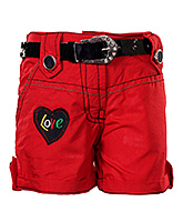 SAPS -  Red Shorts With Belt