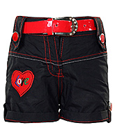 SAPS - Black Shorts With Belt