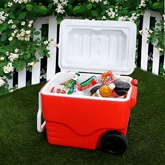 Simply Solid Red Wheeled Cooler - 1007729RED