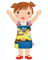 Swayam - Digitally Kittens Printed Kids Apron