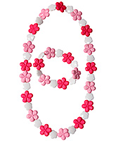 Hopscotch - Flower Shpaed Beads Necklace And Bracelet