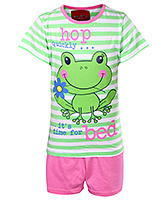 Little Pixies - Stripes Print T Shirt And Shorts Set