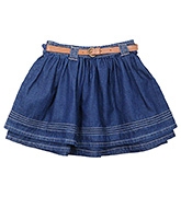 Shopper Tree - Tiered Skirt With Belt