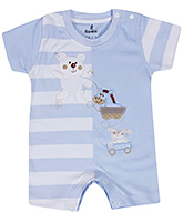 Child World - Teddy And Stripes Print Romper