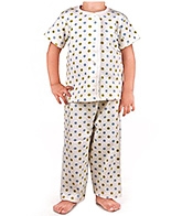 Earth Conscious - Half Sleeves Polka Dot Night Suit