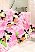 Sai Arpan - Mickey Mouse Print Bed Sheet Set