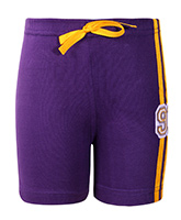 SAPS - Purple Shorts With 91 Applique