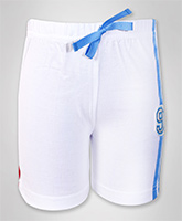 SAPS - White Shorts With 91 Applique