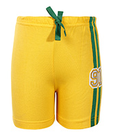 SAPS - Yellow Shorts With 91 Applique