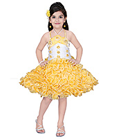 Baby Hug - Singlet Party Dress With Rosette And Pearls