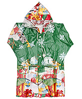 Minister - Christmas Printed Green Raincoat