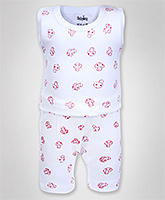 Baby Hug - Sleeveless Mushroom Printed T-Shirt and Shorts Set