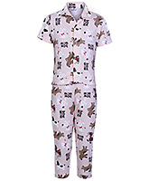 Ollypop - Half Sleeves Dog Print Night Suit