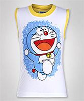 Doremon -  Printed Sleeveless T-shirt