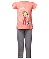 Teddy - Short Sleeves Printed Night Suit