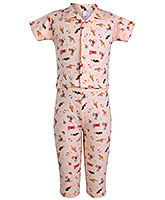 Pink Rabbit - Aeroplane Print Half Sleeves Night Suit