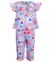 Teddy - Short Sleeves Printed Night Suit