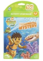 Tag Books - Leap Frog - Activity Storybook - Go Nick Jr Diego Go Underwater Mystery