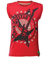 Palm Tree - Sleeveless Printed T-Shirt
