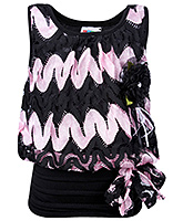 SAPS - Sleeveless Neted Party Wear Top