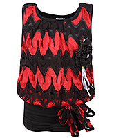 SAPS - Sleeveless Neted Party Wear Top