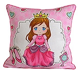 Little Princess Print Cushion Cover 16 x16 Inches, 1 Piece, Mercerised Cotton, Colorful...