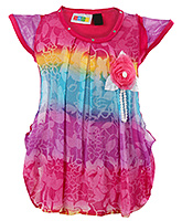 SAPS - Cap Sleeves Top With Floral Applique