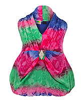 SAPS - Sleeveless Top With Diamond Brooch