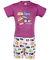 Cucumber - Half Sleeves Top With Shorts Set