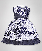 SAPS - Floral Printed Frock With Frills
