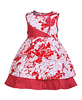 SAPS - Floral Printed Frock With Frills