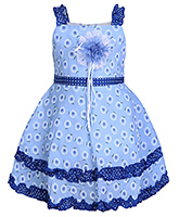 SAPS - Singlet Floral Print Frill Frock Blue
