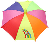Fab N Funky - Santa And Rainbow Print Umbrella With Whistle