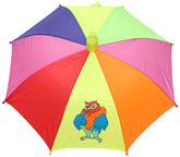 Fab N Funky - Owl Print Colourful Umbrella With Whistle