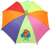 Fab N Funky - Owl Print Colourful Umbrella With Whistle