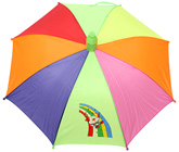 Fab N Funky - Santa And Rainbow Print Umbrella With Whistle