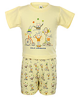 Cucumber - Half Sleeves Top and Shorts Set Blue