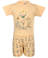 Cucumber - Half Sleeves Top and Shorts Set Blue