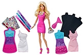 Design Fashion Plates Set With A Doll In Pink 3 Years+, Create fabulous looks for Barbie just desi...