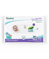 Himalaya - Gentle Baby Wipes 24 Pieces, With herbs and Indian Lotus combination t...