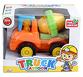 Yellow Mixer Orange Truck Cartoon Toy 3 Years+, Bright and colourful mixer truck