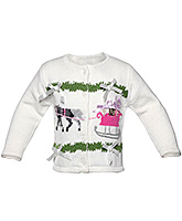 Sweater with Lace - Horse Print