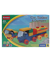 Blocks and Construction Sets - Peacock Kinder Blocks - Car, Tanker & Dumper Set