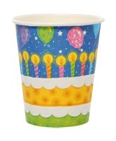 Plates Cups and Treat Sacks - Archies Party Time Cups - Candles