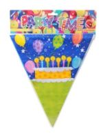 Wall Decor and Balloons - Archies Party Time Flag Banner - Candles