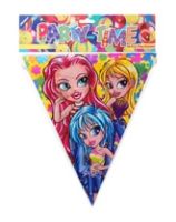 Wall Decor and Balloons - Archies Party Time Flag Banner