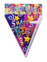 Wall Decor and Balloons - Archies Party Time Flag Banner - Happy B-Day