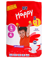 Bella Baby – Happy Diapers Large (9 - 14 Kg), 5 + 1 Pieces, Imported from Europ...